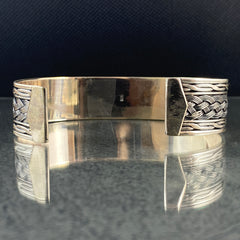 925 Sterling Silver Cuff Bracelet For Men