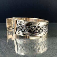 925 Sterling Silver Cuff Bracelet For Men