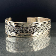 925 Sterling Silver Cuff Bracelet For Men