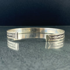 925 Sterling Silver Cuff Bracelet For Men