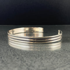 925 Sterling Silver Cuff Bracelet For Men