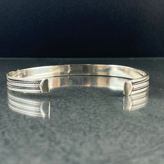 925 Sterling Silver Cuff Bracelet For Men