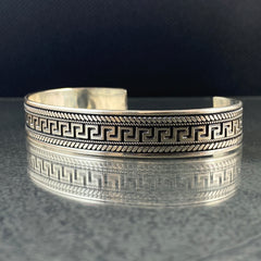 925 Sterling Silver Cuff Bracelet For Men