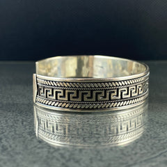 925 Sterling Silver Cuff Bracelet For Men