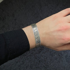 925 Sterling Silver Cuff Bracelet For Men