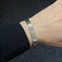 925 Sterling Silver Cuff Bracelet For Men