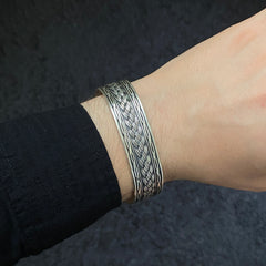 925 Sterling Silver Cuff Bracelet For Men