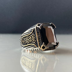 Onyx Gemstone 925 Sterling Silver Handmade Ring