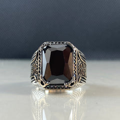 Onyx Gemstone 925 Sterling Silver Handmade Ring