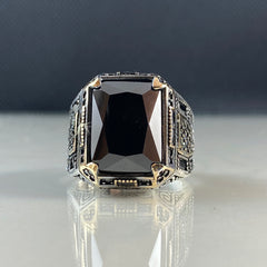 Onyx Gemstone 925 Sterling Silver Ring