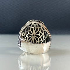 Oval Onyx Gemstone 925 Sterling Silver Ring