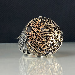 Seal Of Solomon 925 Sterling Silver Men Handmade Ring