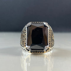 Onyx Gemstone 925 Sterling Silver Ring