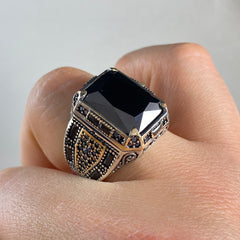 Onyx Gemstone 925 Sterling Silver Ring