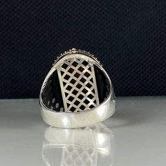 Red Agate Gemstone 925 Sterling Silver Handmade Turkish Ring