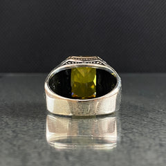 Citrine Stone 925 Sterling Silver Men Ring