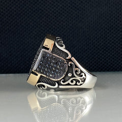 Men Handmade 925 Sterling Silver Turkish Ring