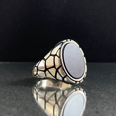 Onyx 925 Sterling Silver Ring For Men