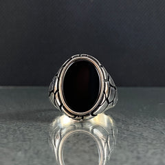 Onyx 925 Sterling Silver Ring For Men