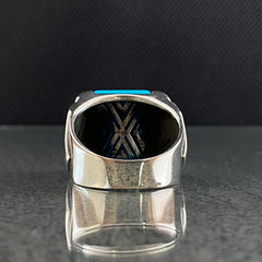 Turquoise 925 Silver Ring For Mens