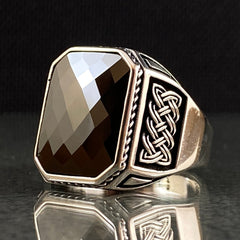 Black 925 Sterling Silver Men Ring