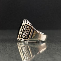 Black 925 Sterling Silver Men Ring