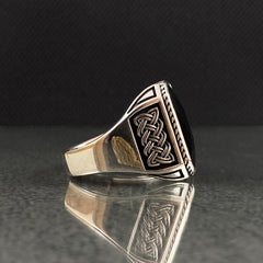 Black 925 Sterling Silver Men Ring