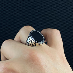 Onyx 925 Sterling Silver Ring For Men