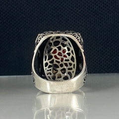 Ruby Gemstone 925 Sterling Silver Men Ring