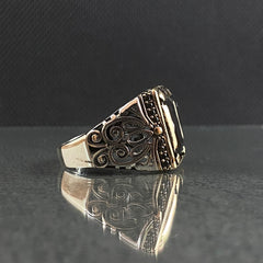 Black Onyx 925 Silver Men Ring