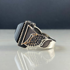 Onyx Gemstone 925 Sterling Silver Men Ring