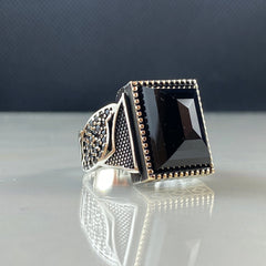 Onyx Gemstone 925 Sterling Silver Men Ring