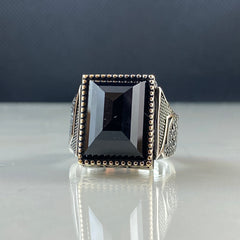 Onyx Gemstone 925 Sterling Silver Men Ring