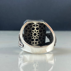 Black Onyx Gemstone 925 Solid Silver Men Ring