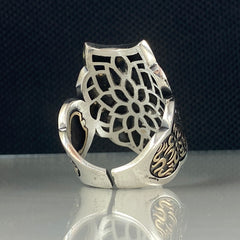 Lion Archer Thumb 925 Solid Silver Men Ring