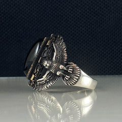 Black Onyx Stone 925 Solid Silver Handmade Ring