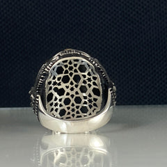 Black Onyx Stone 925 Solid Silver Handmade Ring