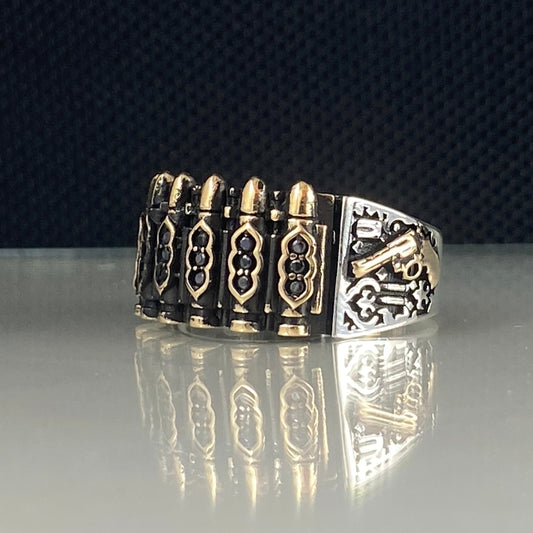 Bullet Gun 925 Silver Unique Design Men Ring