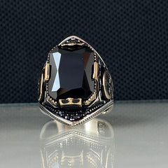 Onyx Gemstone 925 Sterling Silver Men Handmade Ring