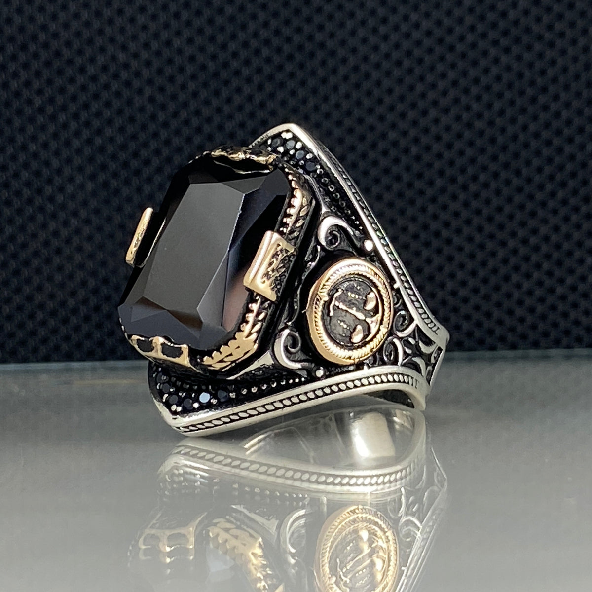 Onyx Gemstone 925 Sterling Silver Men Handmade Ring