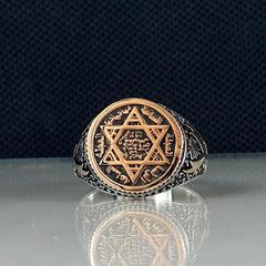 Seal Of Solomon 925 Sterling Silver Men Handmade Ring