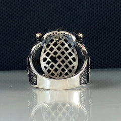 Daily Men Handmade Turkish Black Onyx Stone 925 Sterling Silver Ring