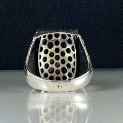 Black Onyx Gemstone 925 Sterling Silver Men Handmade Ring