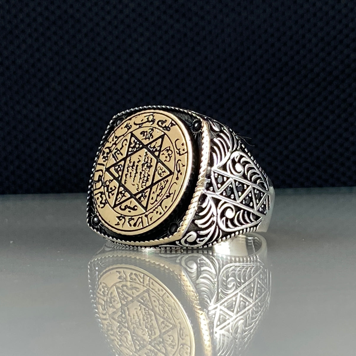 Seal Of Solomon 925 Solid Silver Star Of David Ring