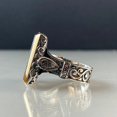 Seal Of Solomon 925 Sterling Silver Men Ring