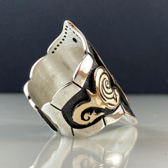 Archer Thumb 925 Sterling Silver Ottoman  Vintage Men Ring