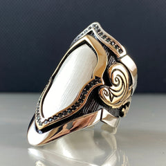 Archer Thumb 925 Sterling Silver Ottoman  Vintage Men Ring