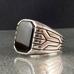 Black Onyx Gemstone 925 Sterling Silver Handmade Ring