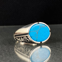 Turquoise Stone 925 Sterling Silver Handmade Ring