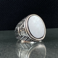 Oval Black Onyx Stone 925 Sterling Silver Men Ring